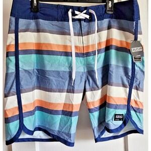 NWT EZEKIEL MEN SWIM TRUNKS Sz 36 board shorts color blocks drawstring‎